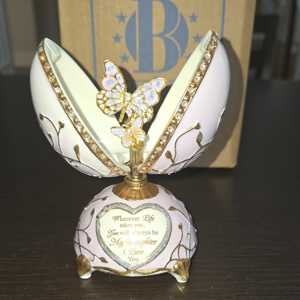 BNIB Bradford Exchange Peter Carl Fabergé Egg For Daughter